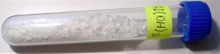 Sample of aluminium hydroxide in a vial