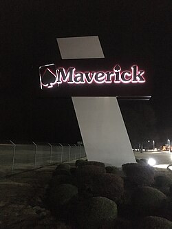 Maverick Reverse Channel Letters at night.jpg