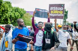 Protesters at the endSARS protest in Lagos, Nigeria 74.jpg