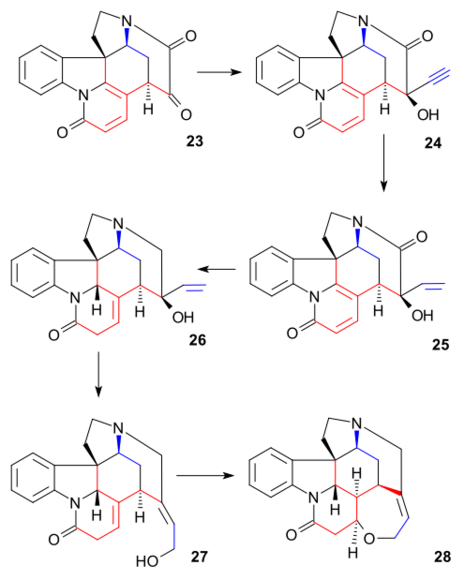 Strychnine synthesis Woodward part 5
