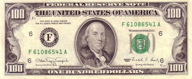 File:US $100 1990 Federal Reserve Note Obverse.jpg