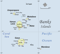 Location of Merig in Banks Islands