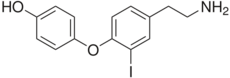 Skeletal formula of the 3-iodothyronamine