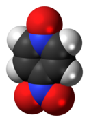 Space-filling model of the 4-nitropyridine-N-oxide molecule