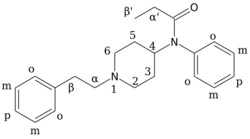 Fentanyl numbering.svg