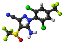 3D chemical structure of fipronil