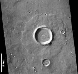 Pedestal crater in Slipher crater F04 037244 1323 XN 47S085W.jpg