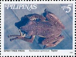 Theloderma spinosum 1999 stamp of the Philippines.jpg