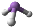 Ball-and-stick model of arsine