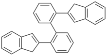 Skeletal formula of 2,2'-bis(2-indenyl) biphenyl