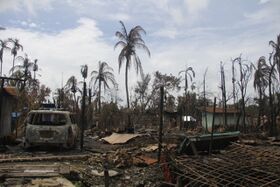 Burnt down house in northern Rakhine State (Moe Zaw-VOA).jpg