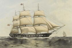 Clipper Ship 'Newcastle' 1275 Tons, R.D. Crawford Commander RMG PY9323 (cropped).jpg