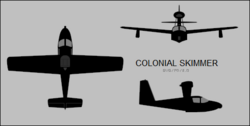 Colonial Skimmer three-view silhouette.png