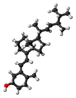 Ball-and-stick model of the ergocalciferol molecule