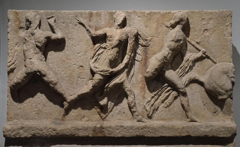 File:Slab from the Amazonomachy frieze from the Mausoleum at Halikarnassos, Mausoleum at Halicarnassus, British Museum (8244582231).jpg