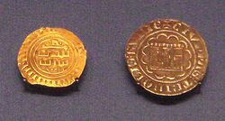 Tripoli gold bezant in Arabic 1270 1300 Tripoli silver gros 1275 1287.jpg