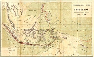 Map of Wallace's travels in the Malay Archipelago
