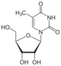 Chemical structure of 5-methyluridine