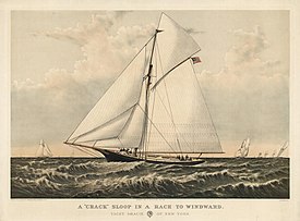 A "Crack" sloop in a race to windward- Yacht Gracie of New York LCCN91722899.jpg