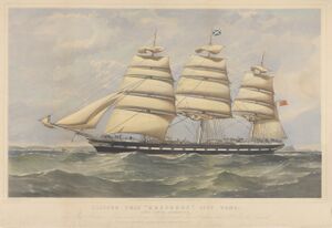 Clipper Ship Hesperus - Messrs Anderson Anderson and Co Owners - and Messrs Robert Steele and Co, Builders, Greenock RMG PY8588.jpg