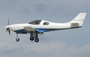 Lancair Legacy N550AW landing.jpg