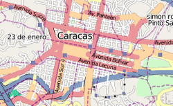 Caracas drone attack is located in Central Caracas
