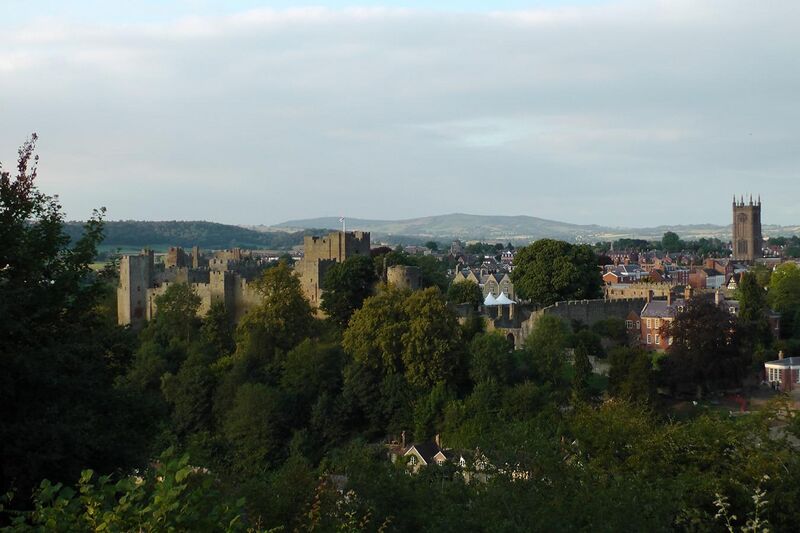File:Ludlow Castle from the hills.JPG