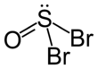 Structure of the thionyl bromide molecule