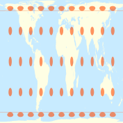 Tissot indicatrix world map Tobler equal-area proj.svg