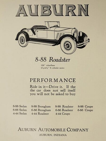 File:Auburn 8-88 Roadster advertisement from the 1926 Rosebud High School yearbook.jpg