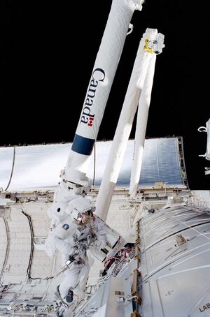 Canadarm2 installation during STS-100.jpg