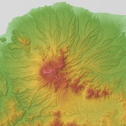 Daisen Volcano & Hiruzen Volcano Group Relief Map, SRTM-1.jpg