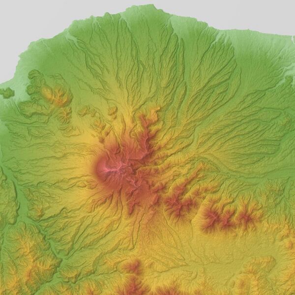 File:Daisen Volcano & Hiruzen Volcano Group Relief Map, SRTM-1.jpg