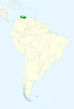 Arremonops tocuyensis map.svg