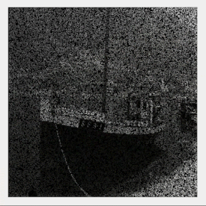 Fishing boat GIF with noise