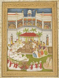 Indian School, late 18th century - The marriage of Krishna and Rukmini. - RCIN 1005113.w - Royal Collection.jpg