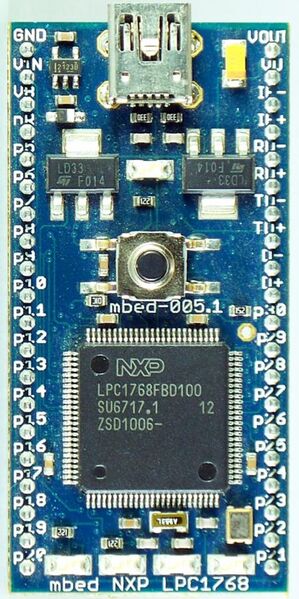 File:Mbed RapidPrototypingBoard with NXP LPC1768(ARM Cortex-M3) MCU.jpg