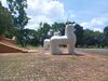 Northern view of the Statues of Kanglasha, the Meitei mythical Dragon Lion God, located inside the Kangla Fort in Imphal.jpg