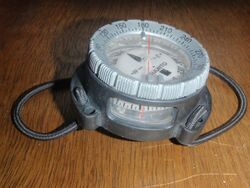Suunto SK-7 diving compass in aftermarket wrist mount P9021026.JPG