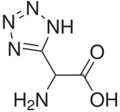 Chemical structure of tetrazolylglycine