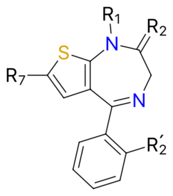 Thienodiazepines general structure.svg