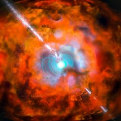 Artist’s impression of a gamma-ray burst and supernova powered by a magnetar.jpg