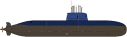 Dolphin II AIP class submarine.svg