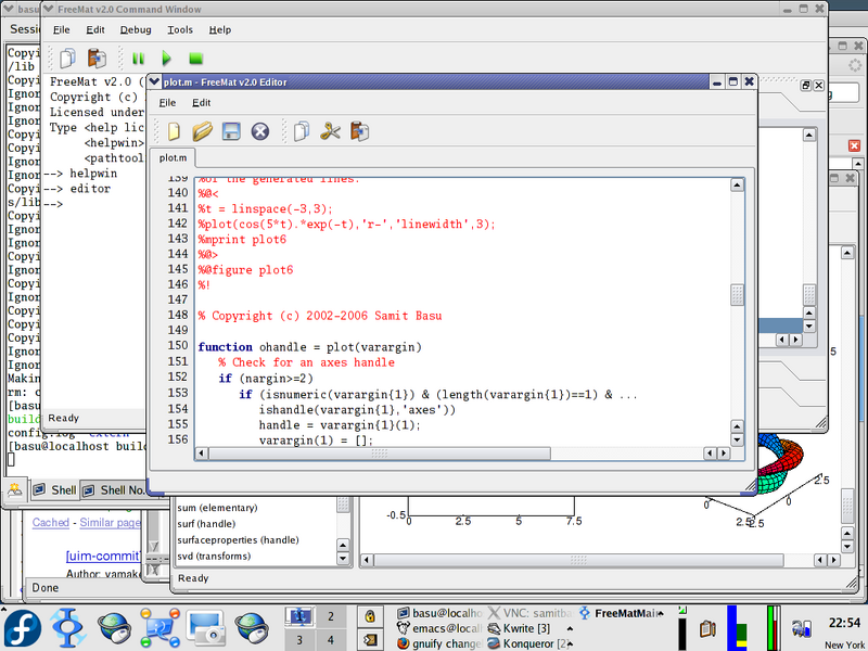 File:FreeMat screenshot Linux.png