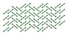 Ball-and-stick model of the crystal structure