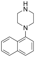 Skeletal formula of naphthylpiperazine