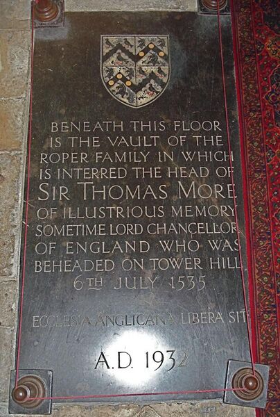 File:Sir Thomas More family's vault in St Dunstan's Church (Canterbury).jpg