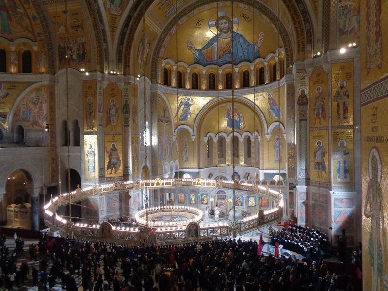 File:Прва Литургија у завршеном храму Св.Саве у Биограду, Божић 7.1.2021.jpg
