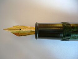 Gama Supreme Flat Top ebonite eyedropper fountain pen 3.JPG