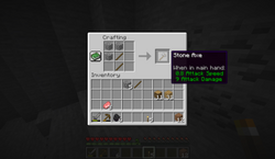 Minecraft - Crafting a stone axe screenshot.png